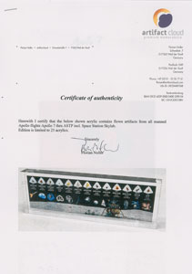 Lot #4111  Apollo Program Flown Artifact Display [Attested to as Flown by Florian Noller] - Image 3
