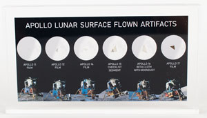 Lot #4110  Apollo Lunar Surface Flown Artifact Display [Attested to as Flown by Florian Noller]