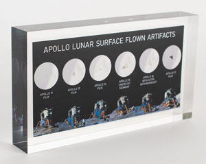 Lot #4110  Apollo Lunar Surface Flown Artifact Display [Attested to as Flown by Florian Noller] - Image 2