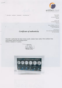 Lot #4110  Apollo Lunar Surface Flown Artifact Display [Attested to as Flown by Florian Noller] - Image 3