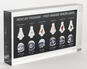 Lot #4013  Mercury Program Flown Artifact Display [Attested to as Flown by Florian Noller] - Image 2