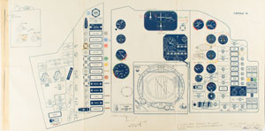 Lot #4008  Mercury Capsule 18 Draft Schematic Attested to by Farthest Reaches as Scott Carpenter Owned
