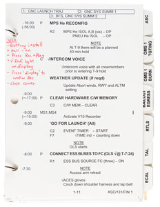 Lot #4389  STS-131 Flown Ascent Checklist - Image 3