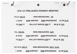 Lot #4389  STS-131 Flown Ascent Checklist - Image 4