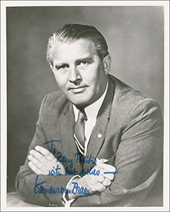 Lot #4372 Wernher von Braun Signed Photograph - Image 1