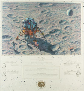 Lot #4253  Apollo 14 Signed Lithograph by Alan