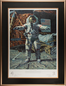 Lot #4357 Alan Bean and Dave Scott Signed Print - Image 2