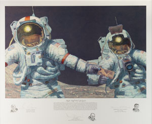 Lot #4359  Moonwalkers: Bean, Cernan, and Schmitt Signed Print - Image 1