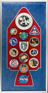 Lot #4356  Apollo Program Patch Display - Image 1
