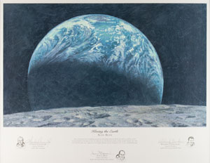 Lot #4221  Apollo 12 Signed Print - Image 1