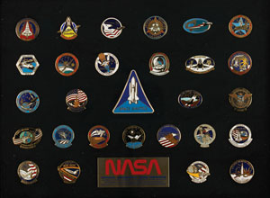 Lot #4403  Space Shuttle Pin Display - Image 1