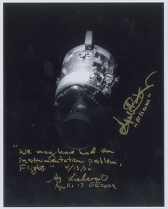 Lot #4365 Gene Kranz and Sy Liebergot Signed Photograph - Image 1