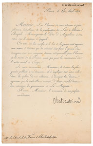 Lot #837 Francois Rene de Chateaubriand - Image 1