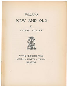 Lot #669 Aldous Huxley - Image 3