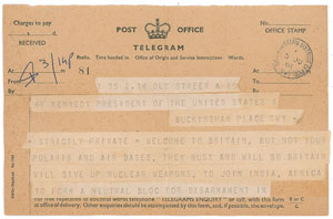 Lot #126 John F. Kennedy Telegram - Image 2