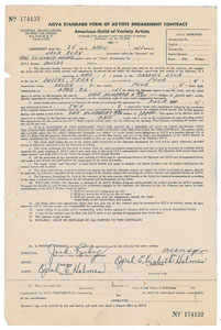 Lot #322 Jack Ruby Signed AGVA Document
