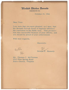 Lot #276 Robert F. Kennedy Typed Letter Signed