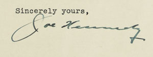 Lot #275 Joseph P. Kennedy Typed Letter Signed - Image 2