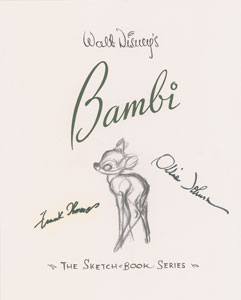 Lot #724 Frank Thomas and Ollie Johnston Signed Bambi Book - Image 2