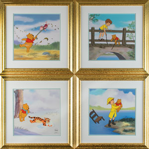 Lot #727  Winnie the Pooh 'The Many Seasons' sericel suite - Image 1