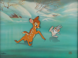 Lot #708  Bambi limited edition hand-painted cel