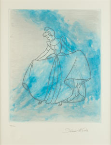 Lot #731  Cinderella aquatint print signed by Ilene Woods - Image 1