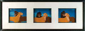 Lot #725 Kiara and Kovu hand-painted presentation cels and matching drawings from The Lion King II: Simba's Pride - Image 5