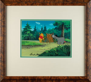 Lot #681  Winnie the Pooh and Eeyore key master background setup signed by Frank Thomas and Ollie Johnston - Image 2