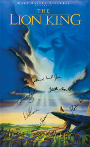 Lot #709 The Lion King Signed Movie Poster - Image 2