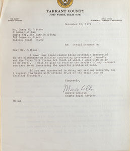 Lot #297 Lee Harvey Oswald Exhumation Files - Image 2