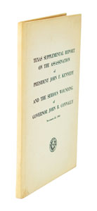 Lot #120 Texas Supplemental Report on the Assassination of John F. Kennedy Signed by Waggoner Carr - Image 3