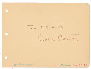 Lot #314 Cole Porter - Image 1