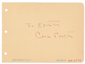 Lot #916 Cole Porter - Image 1