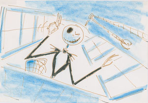 Lot #692 Jack Skellington storyboard drawings from The Nightmare Before Christmas - Image 2