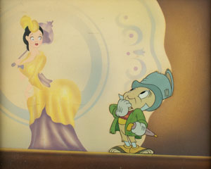 Lot #507 Jiminy Cricket production cel from Pinocchio - Image 1