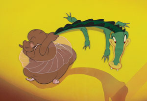 Lot #516 Ben Ali Gator and Hyacinth Hippo production cel from Fantasia - Image 1
