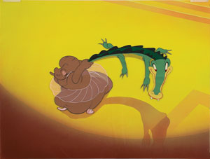 Lot #516 Ben Ali Gator and Hyacinth Hippo production cel from Fantasia - Image 2
