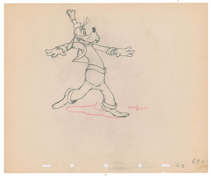 Lot #638 Goofy production drawing from Boat
