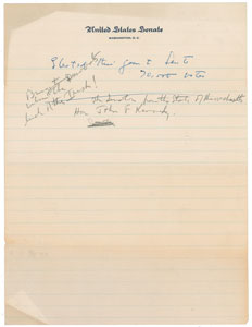 Lot #19 John F. Kennedy Handwritten Genealogy Notes - Image 2