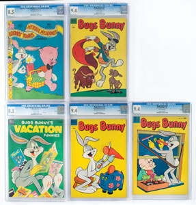 Lot #803  Bugs Bunny and Looney Tunes Group of (5) Comic Books Graded by CGC - Image 1