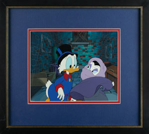 Lot #675 Uncle Scrooge and Magica De Spell production cel and drawings from DuckTales - Image 2