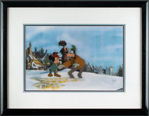 Lot #689 Mickey Mouse and Goofy production cel from The Prince and the Pauper - Image 2