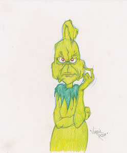 Lot #794 The Grinch original drawing by Virgil