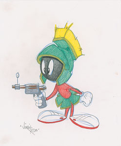 Lot #795 Marvin the Martian original drawing by Virgil Ross - Image 1
