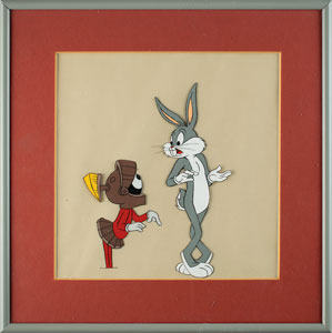 Lot #581 Bugs Bunny and Marvin the Martian production cel from Spaced Out Bunny - Image 2