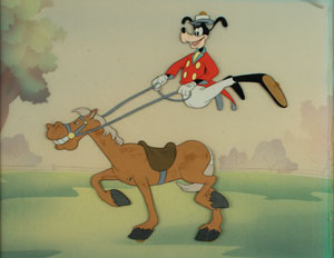 Lot #525 Goofy production cel from How to Ride a