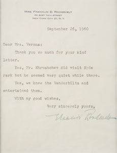 Lot #157 Eleanor Roosevelt