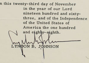 Lot #34 Lyndon B. Johnson - Image 2