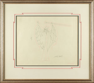 Lot #663 Maleficent production drawing from Sleeping Beauty signed by Marc Davis - Image 2