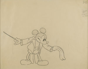 Lot #624 Mickey Mouse production drawing from